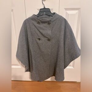 Ann Taylor gray wool cape size s/m